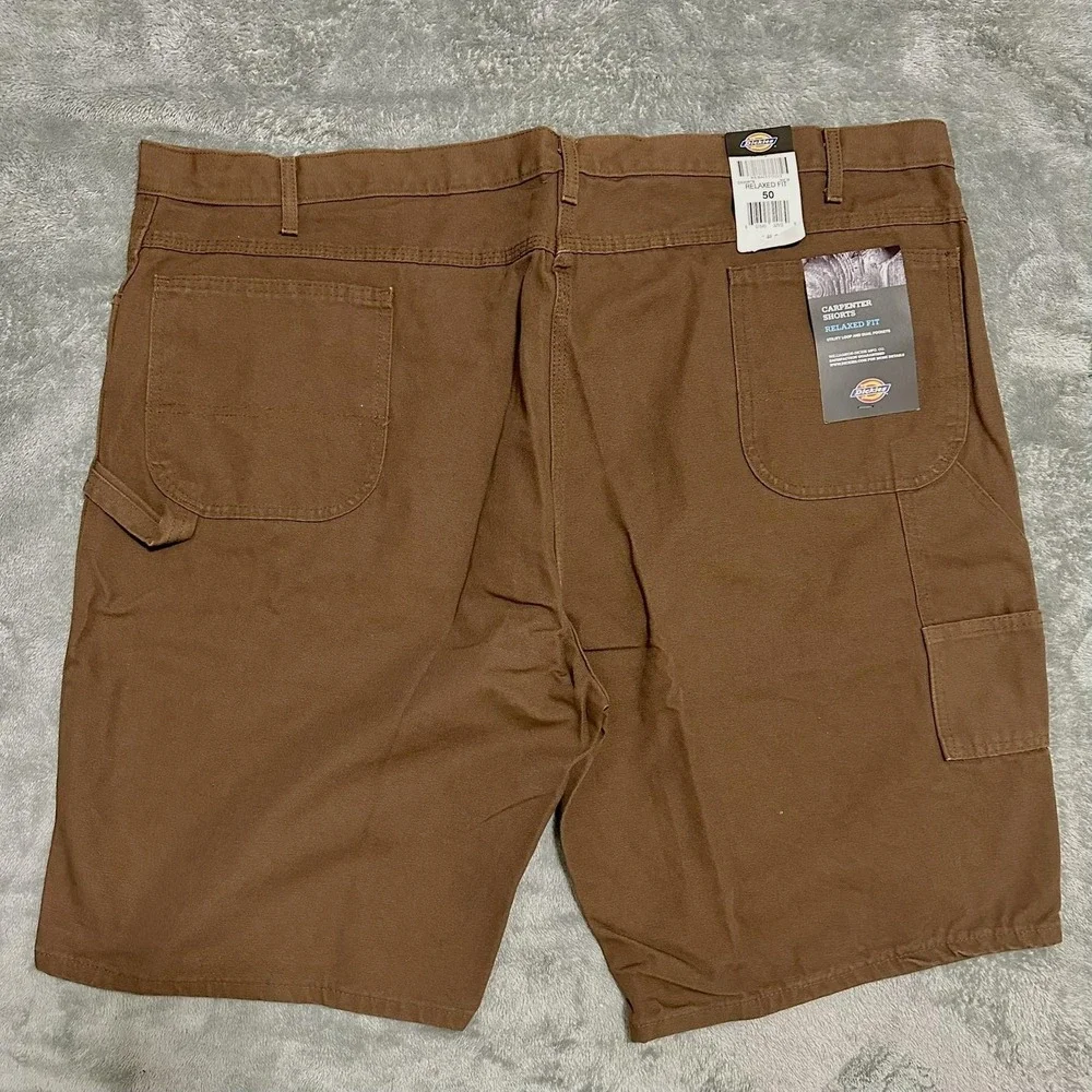 NWT Dickies Carpenter Shorts Men's 50 Brown Relaxed Fit Workwear